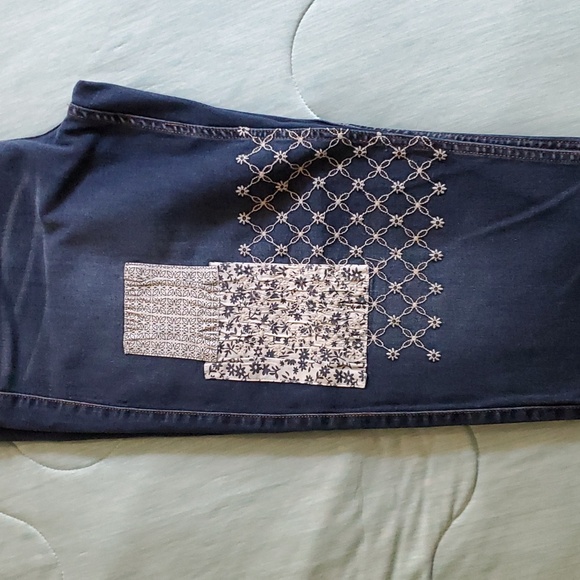 Rafaella Weekend Slimming Patchwork Jeans sz 12 - Picture 5 of 11